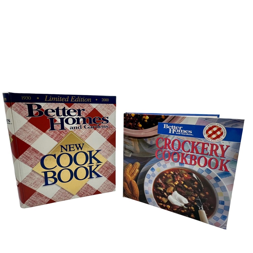 Better Homes Gardens Cookbook Binder + Crockpot Recipes Book 90s Lot